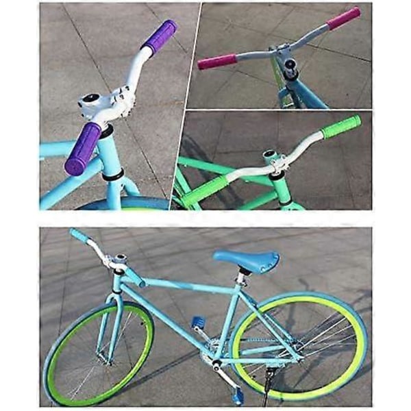 2 par sykkelstyre grep deksel, fargerikt gummi grep deksel for BMX/MTB sykler (blå)