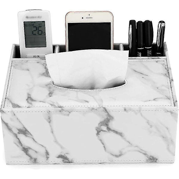Tissue Box PU Lær Rektangulær Tissue Dispenser