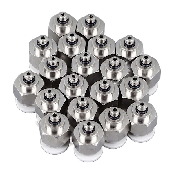 20 stk Pneumatisk lige Push Hurtigudløsningskobling Rør Rør Push To Connect Fittings