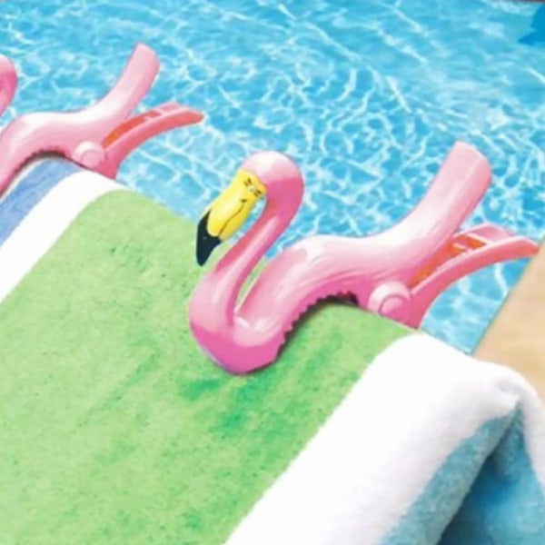 Rantapyyhekiinnikkeet, Flamingomuotoiset pyyhekiinnikkeet Eläintyyliset pyyhkeenpitimet Dolphin-pyyhekelipit aurinkotuoleihin, aurinkotuoleihin, allastuoleihin, pyykinpunainen Bl