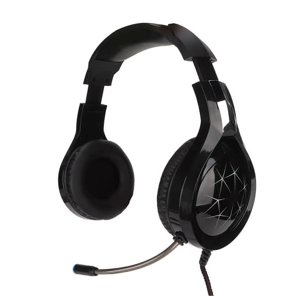 Gaming Headset Støjreducerende Stereo Bløde Ørekopper Over Ear USB Kablet Hovedtelefon med Mikrofon LED Lys til PS5 PC