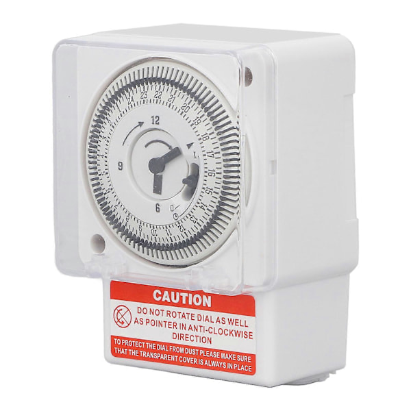 Mekanisk Tidsuro 24 Timers Cyklus 15 Minutters Interval Urtype Præcis Industriel Timer Timing Switch AC220V