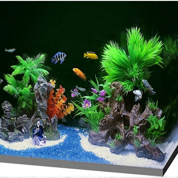 Dekorativ prydnad för akvarium 0,5 kg Vacker dekoration Naturligt grus Aqua Turtle Bottenlandskap eller Krukväxt Trädgårdsdekoration Småsten 3-6mm (Mörkblå