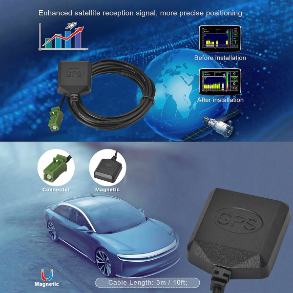 Aktiv GPS Navigationsantenne Avic-Stik til Pioneer Avic 5100 5200 5201 7200 W4400 W4500 W6400