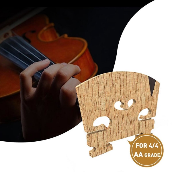 Viulu silta 4/4: hienompi vaahtera viulusilta, valmiiksi leikattu ja esisovitettu sopimaan useimpiin 4/4 viuluihin