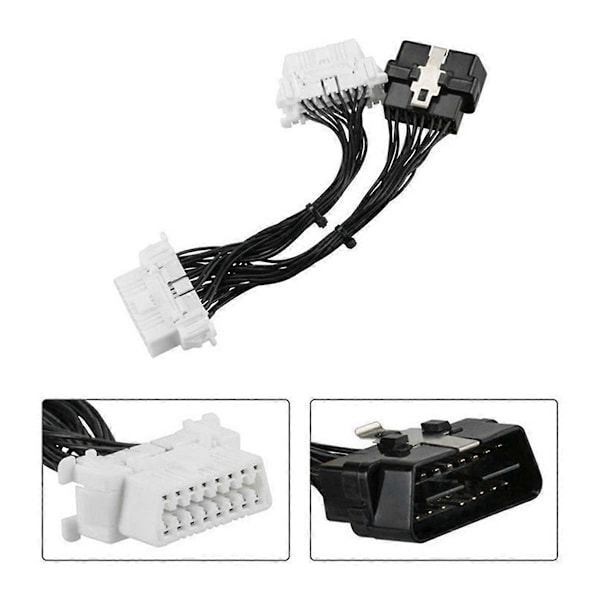 16 Pin OBD2 OBDii OBD2 Splitter Forlængerkabel Én Han til To Hun Y Kabel OBD2 Splitter Forlænger