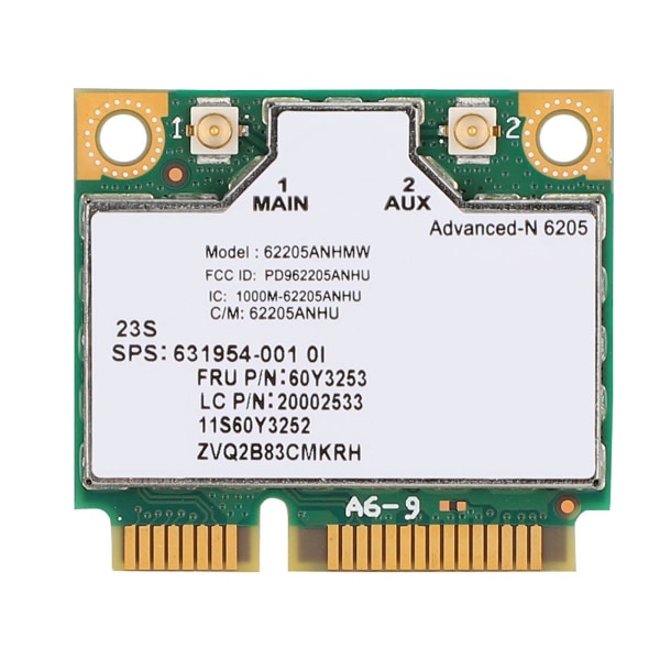 300 Mbps Intel Wireless-n 6205 Mini Pci-e -verkkokortille Thinkpad-kannettavalle
