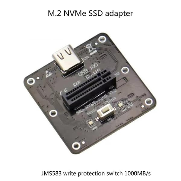 M.2 till USB3.1 Typ-C Adapterkort Utbyggnadskort Konverteringskort JMS583 Chip