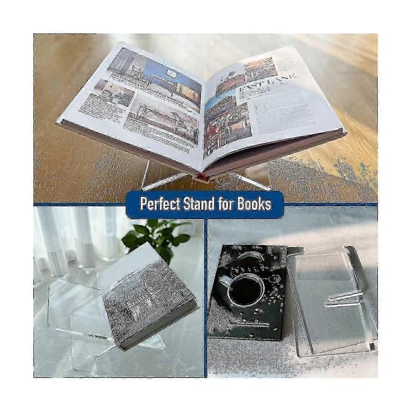 Akryl Bogholder X-formet Display Stand Til Kogebog Opskrift Menu Magasiner Historiebog Holder Til