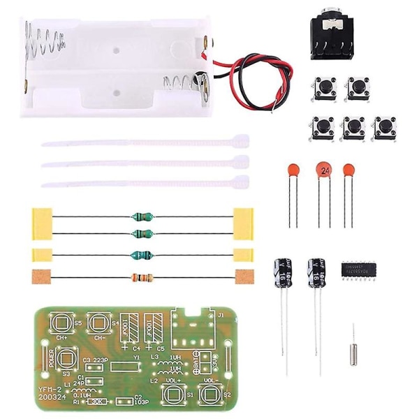 76mhz-108mhz Stereo FM Radiomottakermodul FM DIY Elektronisk Loddekit Kretskort PCB Selges