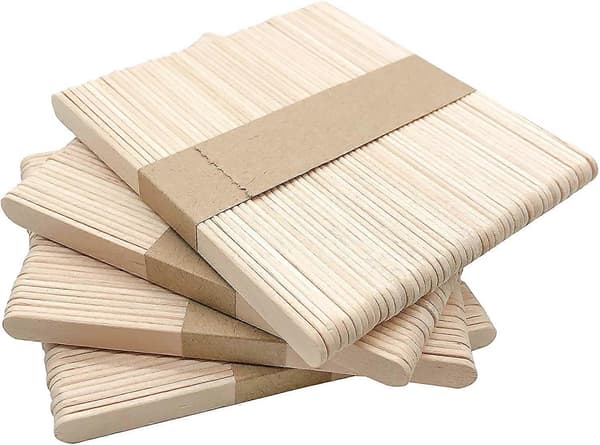 200 stk. Hobby-pinde Ispinde Naturtræ Popsicle Hobby-pinde 11,4 cm Længde Treat-pinde Ispinde