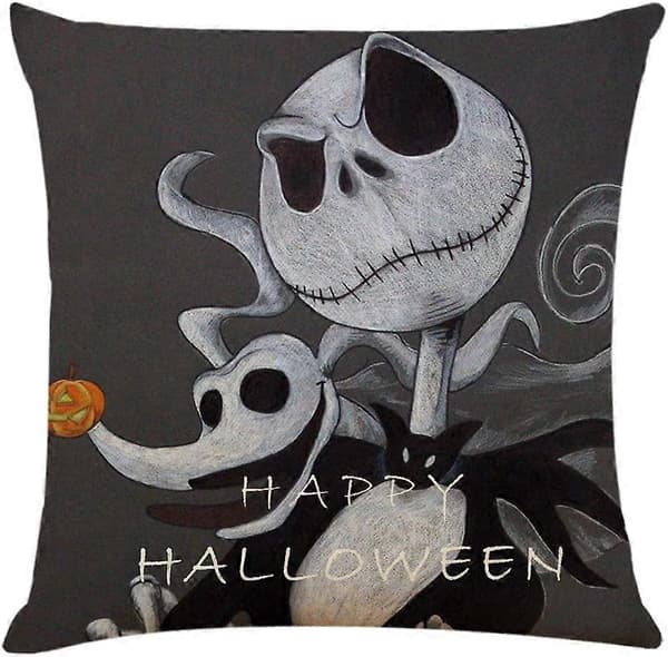 4 st 18\"x18\" Kuddfodral Halloween Dekorativa Soffa Kuddfodral Bomullslinne Kudde Kvadratisk Kuddfodral