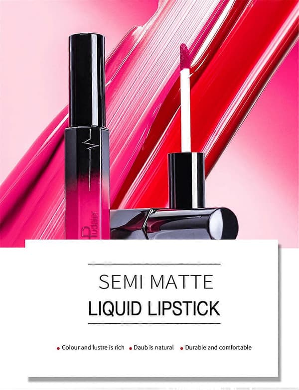Mat Flydende Læbestift Lip Gloss Makeup Læbestifter Batom Langtidsholdbar Vandtæt Læbefarve Lip Glaze Flydende Læbestift PLAN 9