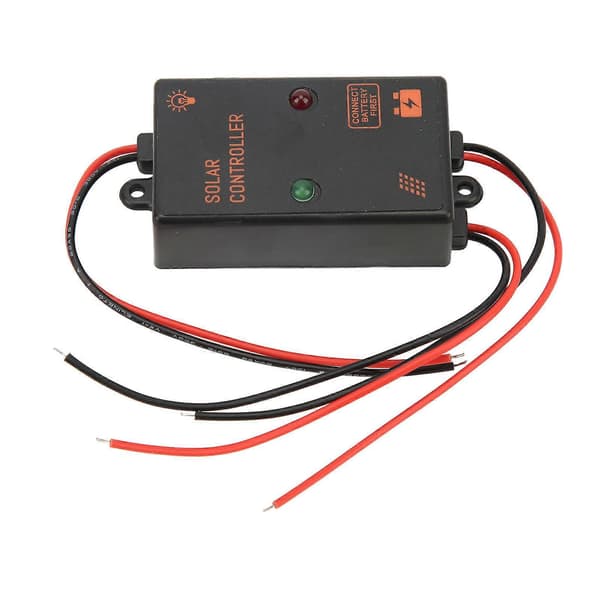 Solcellepanelkontroller IP67 Vanntett 24H Arbeid PWM Ladekontroller 5A 6V 12V Autojustering
