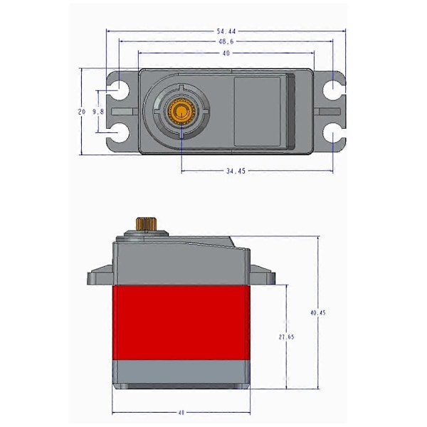 20KG Digital Servo Stor Vridmoment + 20KG Servo Parabolisk Växel Enhet Luftfartyg Kast Enhet för