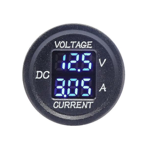 LCD Digital Display Multimeter Voltmeter Amperemeter Tester Strømkreds Til Bil, Blå