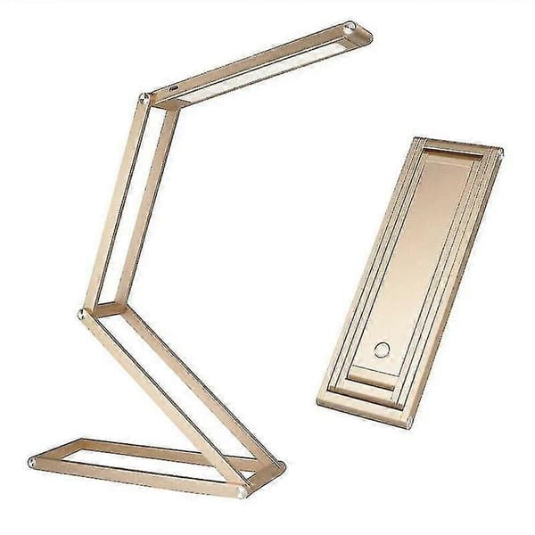2025 Egnet LED Skrivebordslampe Foldbar Dæmpbar Touch Bordlampe Foldende LED Læselamper (Guld)
