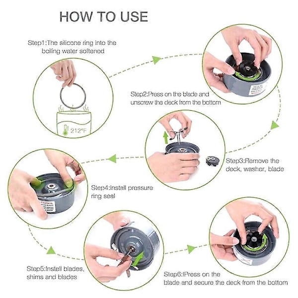 Til Nutri Bullet Nutribullet 900w Udskiftning Gummi Pakning Tætningsringe