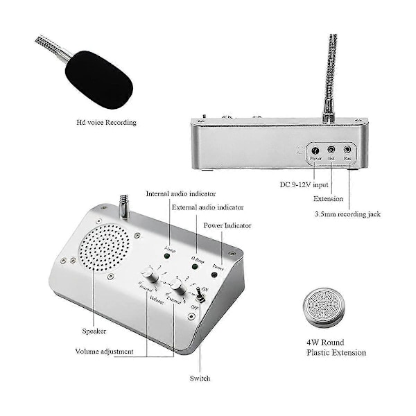 Vindushøyttalersystem, toveis vindusmikrofon intercom høyttaler, intercom system for bedrifter, O