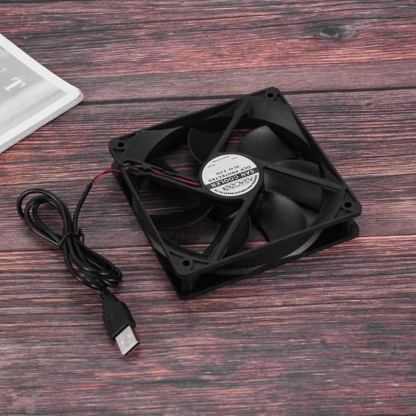 Reitittimen jäähdytystuuletin, DIY PC-jäähdytin TV-boksi Langaton jäähdytys Hiljainen hiljainen DC 5V USB 120 mm tuuletin (vakio