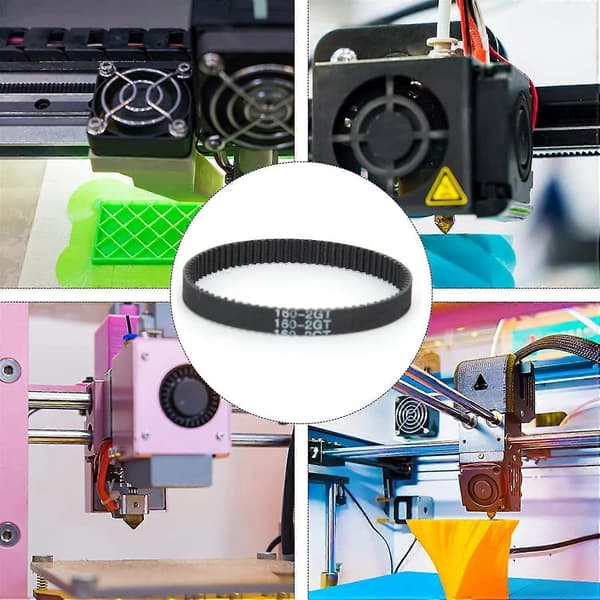 5 stk./pakke Gt2-6mm Lukket Synkron Gummibælte Strammersæt 3d Printer Reservedele Tandrem (gt2-6-160mm)