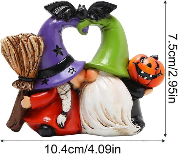 Søtt Gnome Par Statue | Hage Gnome Par | Romantisk Gnome Figur |