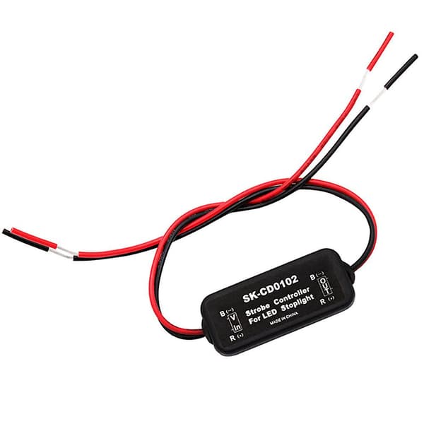 1 stk Gs-100a Bremslys Strobe Controller LED Baglygte Controller Box Med Hurtig Og Langsom Blinkende Advarselsfunktion