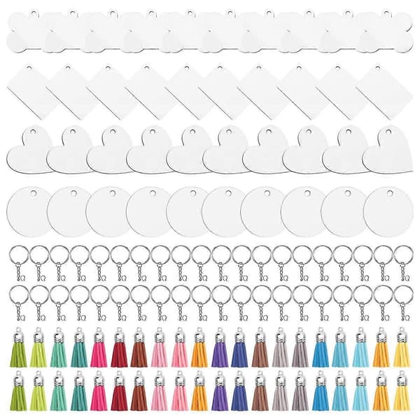 160 Sublimering Blanke Produkter, Sublimering Nøglering Blanke Sæt i Bulk med Varmeoverførsel Blanke Kvast