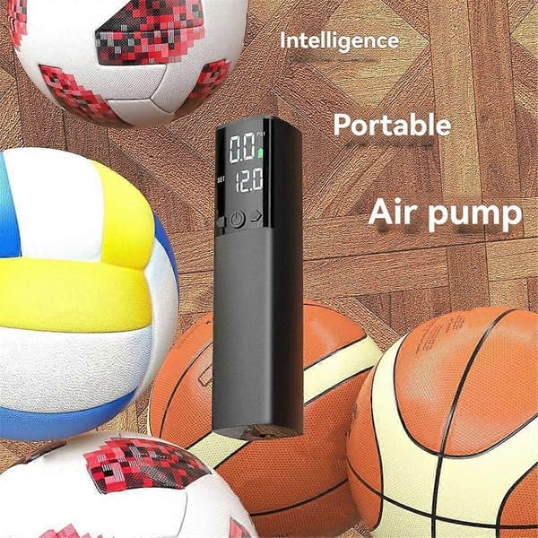Elektrisk Bollpump, Bärbar Bollpump för Sportbollar Elektrisk Basketbollpump med Tryckmätare