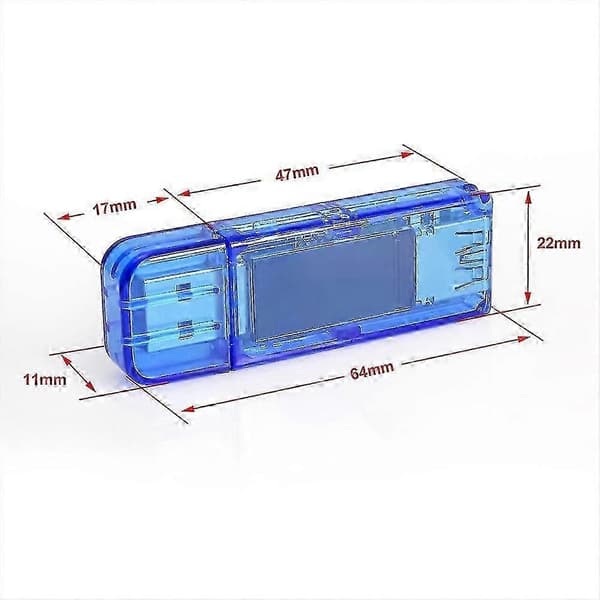 At35 Usb3.0 Farge LCD Amperemeter Voltmeter Strømmåler Multimeter Batterilading Strømforsyning Bank