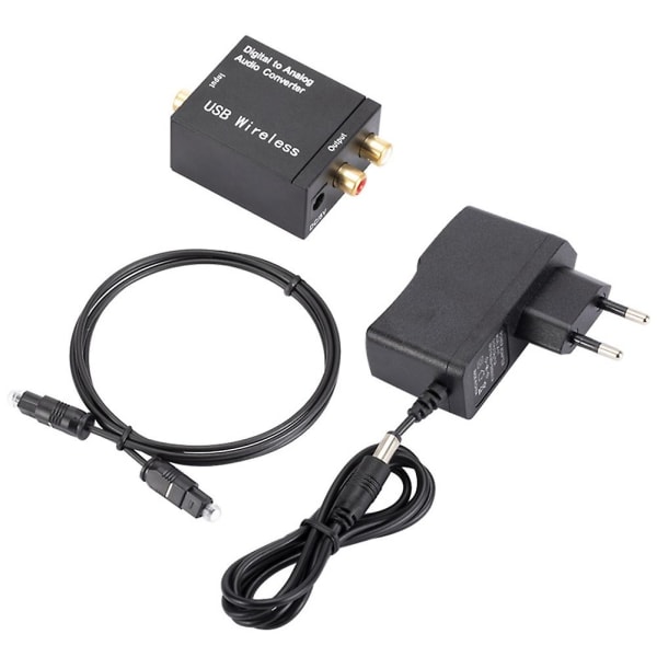 Digital til analog lydkonverter Støtte Bluetooth optisk fiber koaksial til Rca R/l lyddekoder