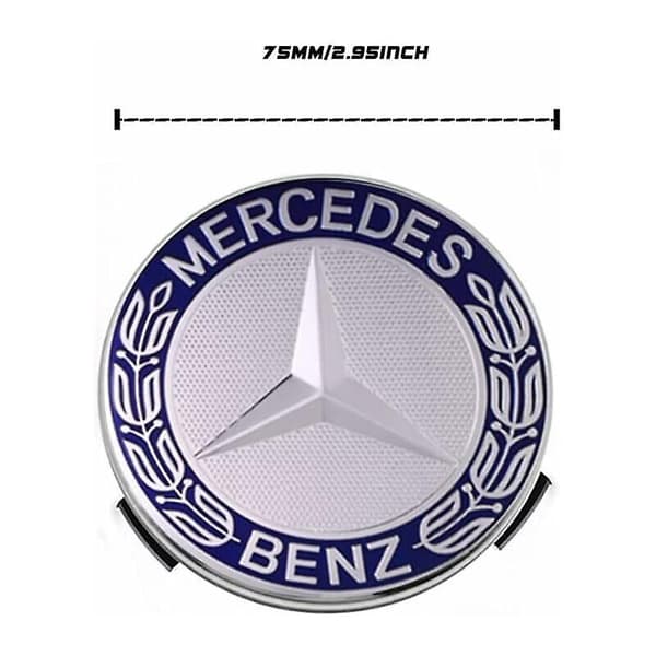 Original Mercedes-Benz hjulkapselsæt, 4-delt, 75 mm – Blå