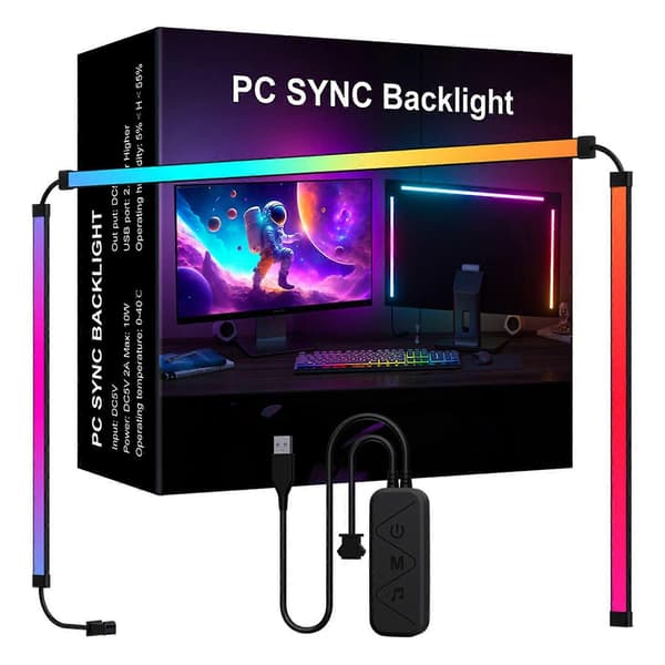 RGB Phantom Ambiance Display LED-ljuslist Musikrytm Dynamisk ljussynkronisering (27 tum)