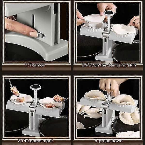 Dumpling Maker, Husholdnings Dobbelt Hoved Automatisk Dumpling Maker Form, Empanada Presse Ravioli Form Køkken