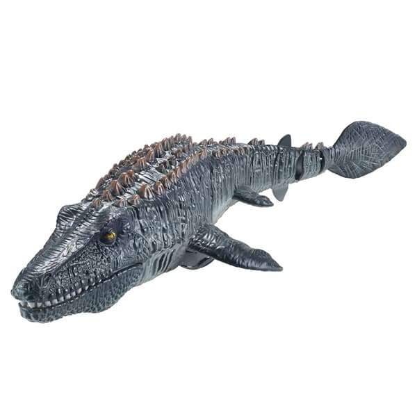 Fjernstyret dinosaur til børn Mosasaurus dykkerlegetøj RC båd med lys spray vand til swimmingpool sø badeværelse Ocean Protector badelegetøj