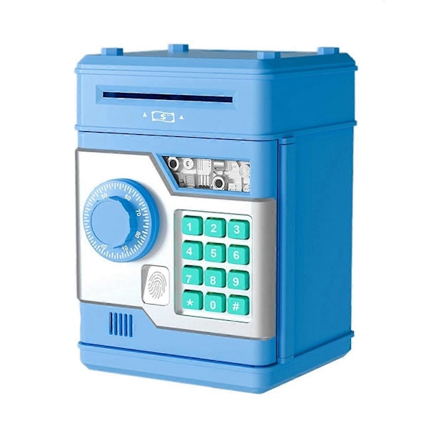 Elektronisk Spargris ATM Passord Pengeskrin Safe Smart Fingeravtrykk Automatisk Bankvirksomhet Barn Gave Mon