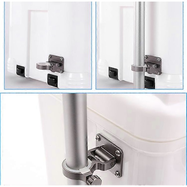 2 STK Altan Solskærm Holder Aluminium Legering Fiskekasse Paraplyholder Solskærm Beslag 6*4.1*5.1cm