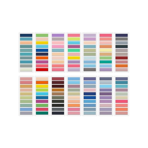 140 väriä Kirjat -välilehdet huomautuksiin, tarrat välilehdet Selkeät tarralaput, Morandi-sivumerkit ,(280