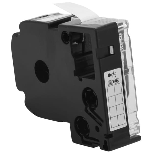 3 stk. 12 mm Etiketbånd til Etiketprinter Sort på Hvid Etiketbånd til Epson/KingJim Printer