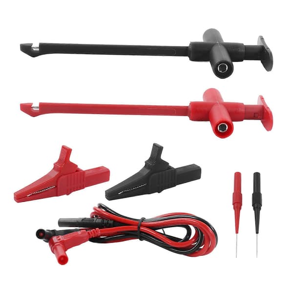 Testprober Ledninger Messing PVC PA Multimeter Testledningssett 30VAC?60VDC Maksimalt 19A