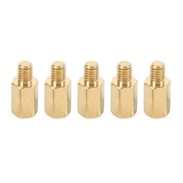 100 stk PC PCB Kretskort Messing Avstandsholder Sekskantet Spacer M3 7+4mm