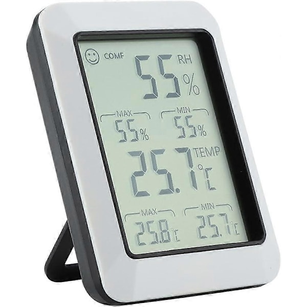 Digitalt LCD Hygrometer Temperatur LCD Fugtighedsmåler Indendørs Digitalt Rumtermometer