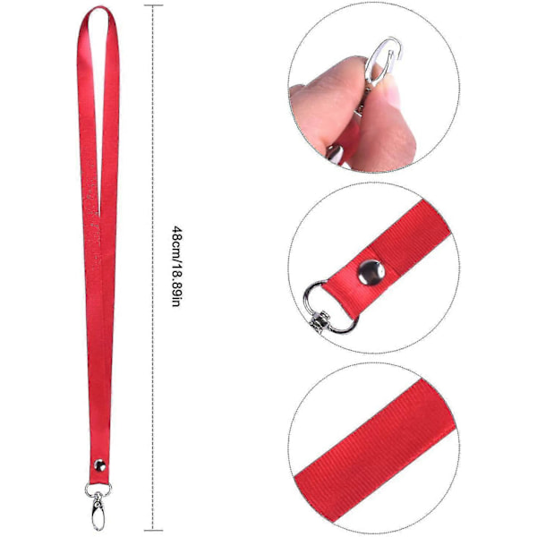 18 st Blandade Färger Halsband, Nyckelband med Stark Klämma, Storpack Märkeshållare Z