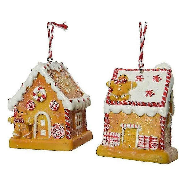 WJTG Julgranskula Julgran Polyresin 6,5 x 5 x 7 cm Pepparkaka Litet husJ