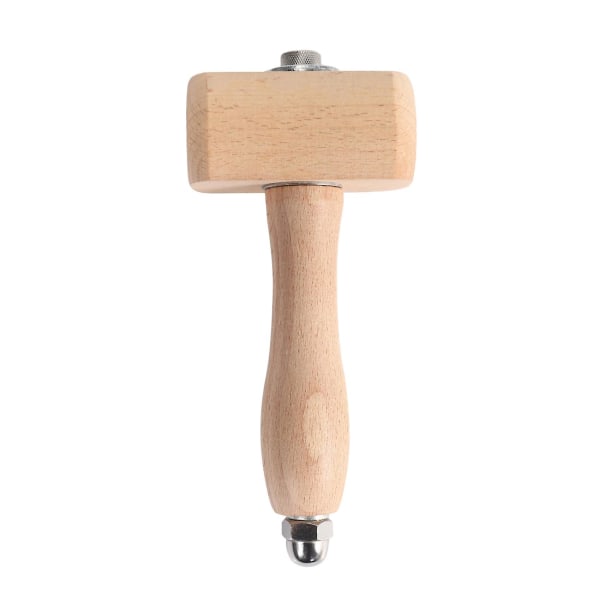 Wooden Mallet Leathercraft Carving Hammer Sew Lærverktøysett (tre)