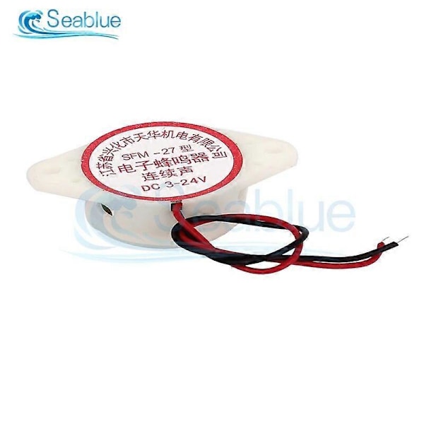 2 st/paket 95DB Larm Högdecibel 3-24V 12V Elektronisk Summer Ljudsignal Kontinuerlig Pip för Arduino SFM-27