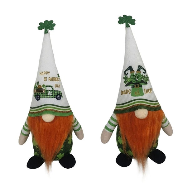 St's Day Gnomes Dukke Saint Patricks Grønn Ansiktsløs dukkedekor anheng Hjemdekorasjon-a