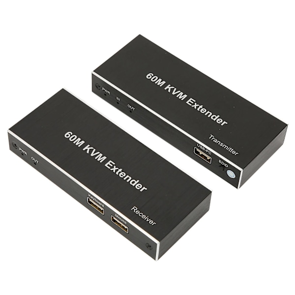 60m KVM Extender Multifunktionel 1080P 60Hz HD Multimedia Interface KVM USB Extender til TV DVD Afspiller PC 100?240V