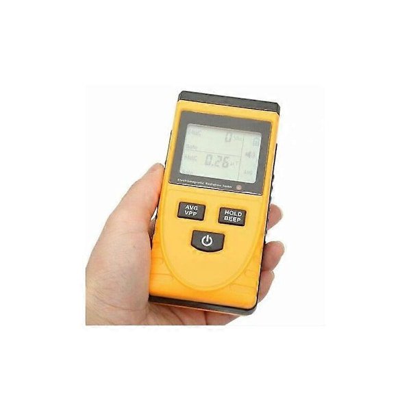Nukleær Strålingsdetektor, Geiger Teller Digital LCD Elektromagnetisk Strålingsdetektor Dosimeter Tester Måler Teller for EMF Inspeksjoner Hjem, Av