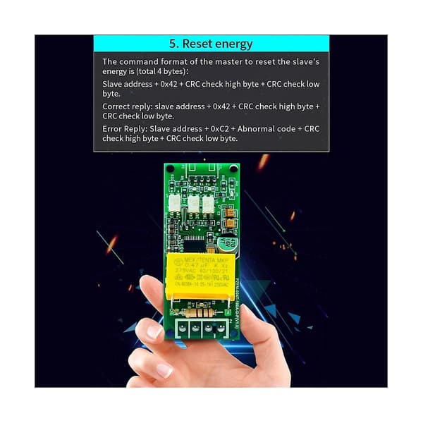 100A PZEM-004T 3.0 Version Wattmeter + Öppen CT kWh-mätare Volt Amp Strömtestmodul för TTL Com2/co
